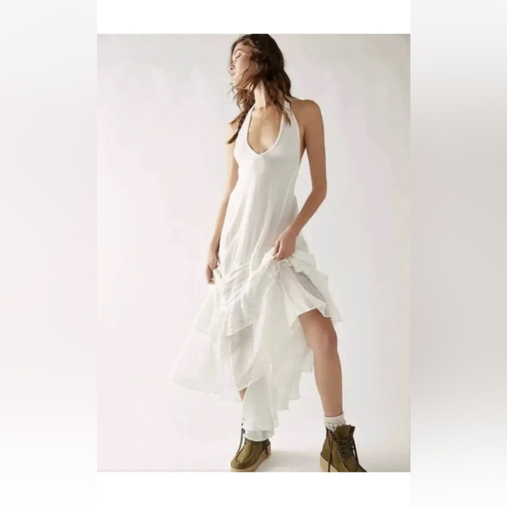 New FREE PEOPLE ENDLESS SUMMER SLICE OF HEAVEN MAXI DRESS IN IVORY sz SP
